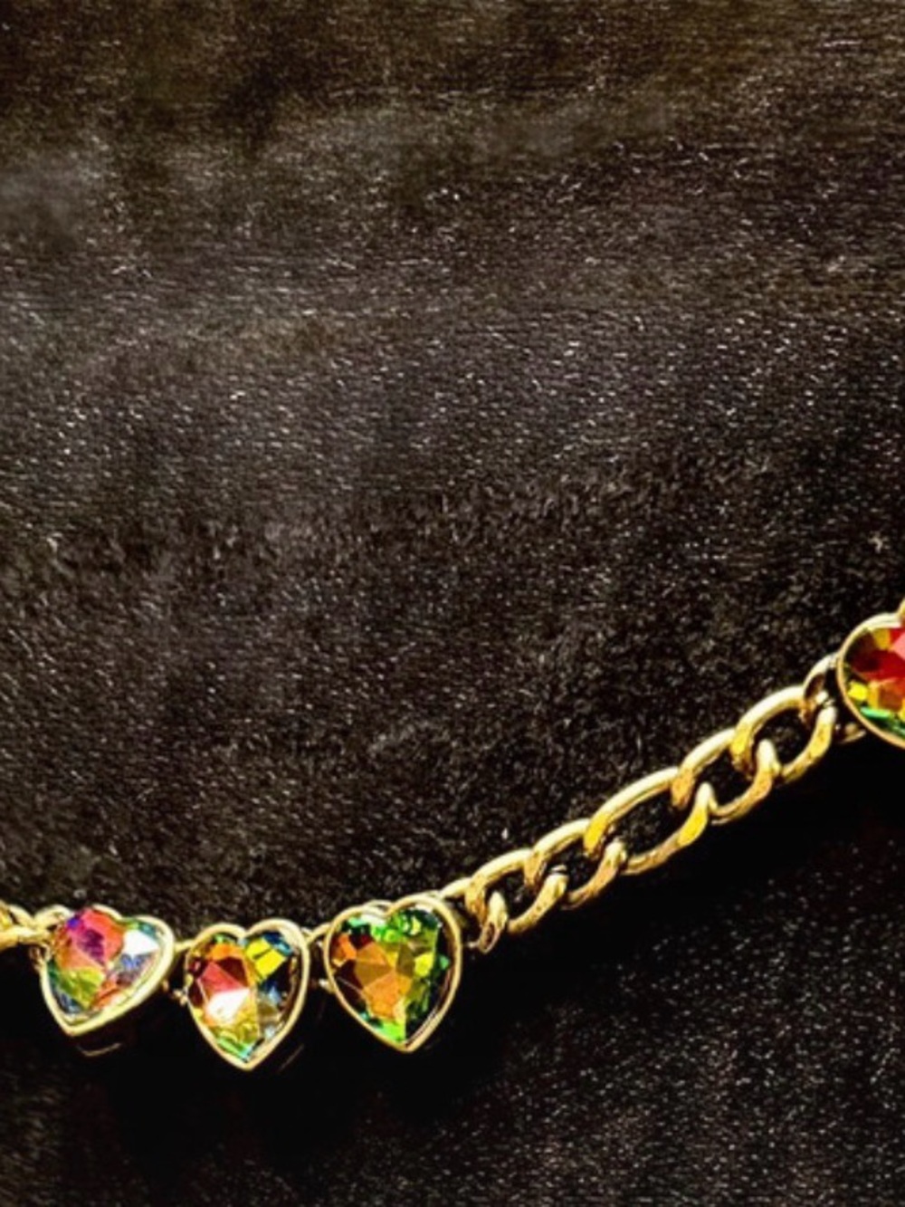 Antique gold-tone chain accessory featuring Volcano AB heart-shaped NWOT